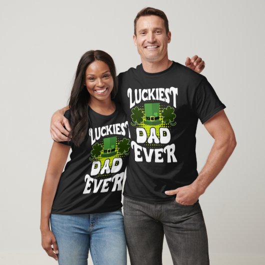 Luckiest Dad ever St Patrick's Day Dad Tシャツ (ユニセックス)