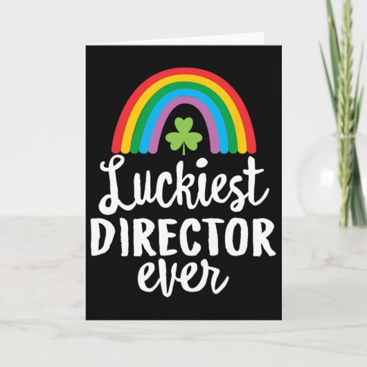 Luckiest Director Ever St Patrick Day Shamrocks  カード (正面)