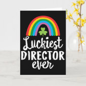 Luckiest Director Ever St Patrick Day Shamrocks  カード (黄色い花)