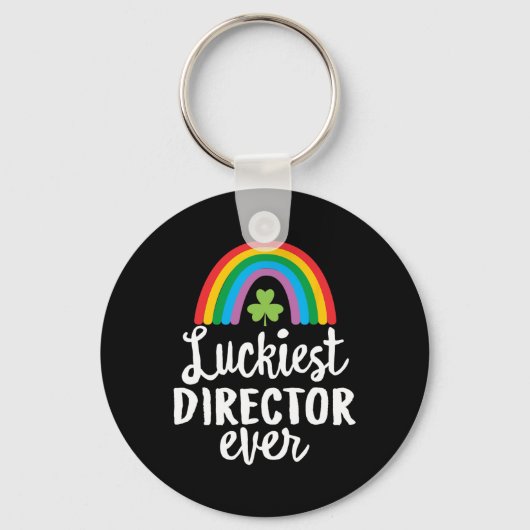 Luckiest Director Ever St Patrick Day Shamrocks  キーホルダー (正面)