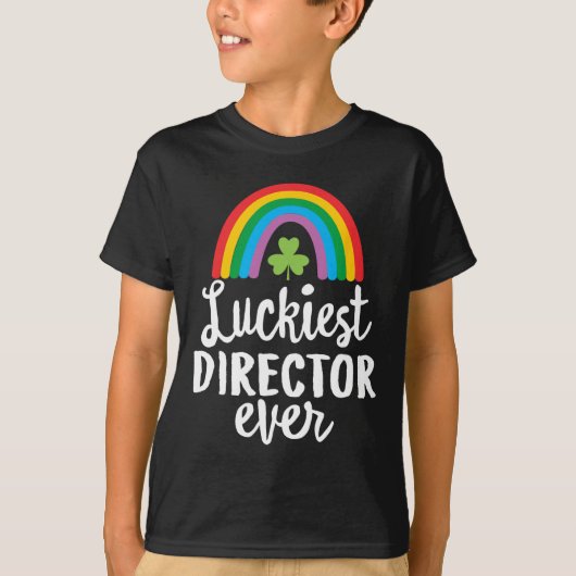 Luckiest Director Ever St Patrick Day Shamrocks  Tシャツ (正面)