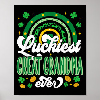 Luckiest Great Grandma Ever Shamrocks Lucky St ポスター