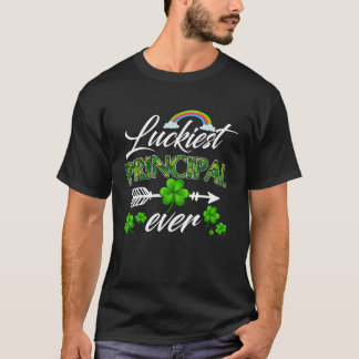 Luckiest Principal Ever Shamrock Irish Teacher Pat Tシャツ