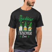 Luckiest Teacher Ever Funny Gnomies St Patrick's D Tシャツ (正面)