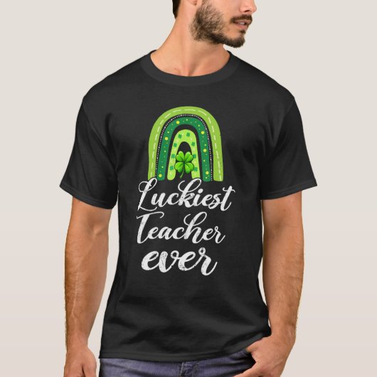 Luckiest Teacher Ever Rainbow St Patricks Day 2 Tシャツ (正面)
