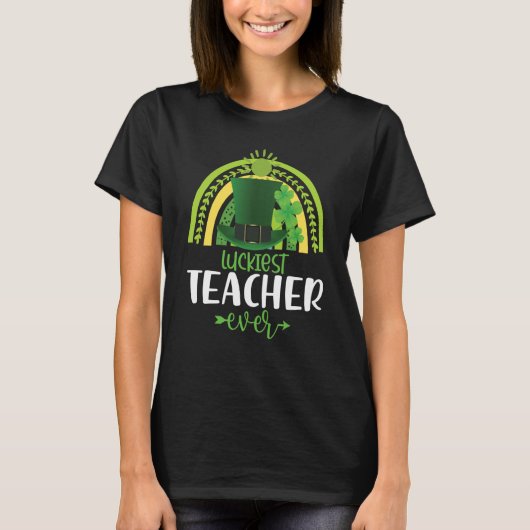 Luckiest Teacher Ever Saint Patrick's Day Irish Sh Tシャツ (正面)