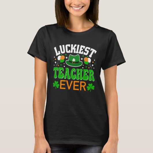 Luckiest Teacher Ever St Patricks Day Tシャツ (正面)