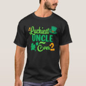Luckiest Uncle Ever St Patricks Day Cute Men Tシャツ (正面)