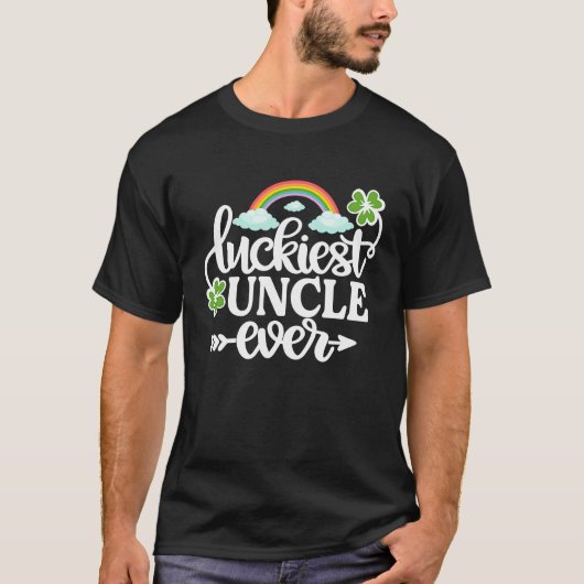 Luckiest Uncle Ever   St Patrick's Day Shamrock Tシャツ (正面)