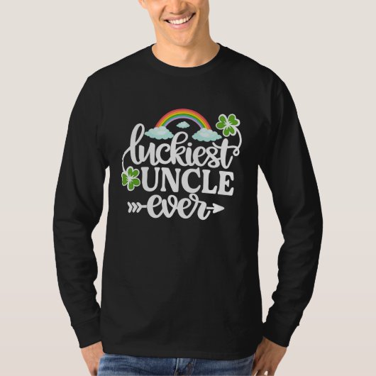 Luckiest Uncle Ever   St Patrick's Day Shamrock Tシャツ (正面)