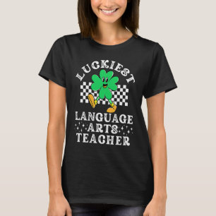 Luckkiest Language Arts先生英語St patricks Tシャツ