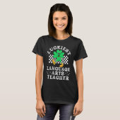 Luckkiest Language Arts先生英語St patricks Tシャツ (正面フル)