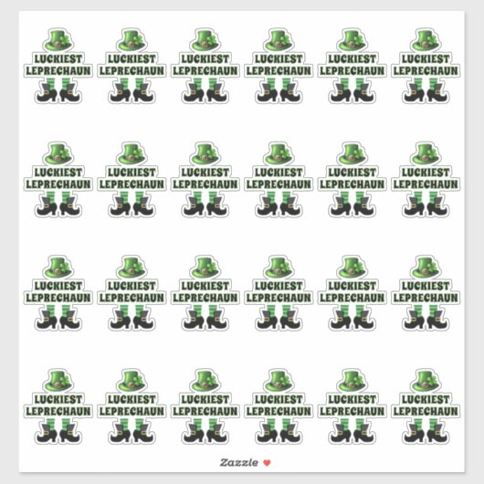 Luckkiest Leprechaun St. Patrick's Day シール (シート)