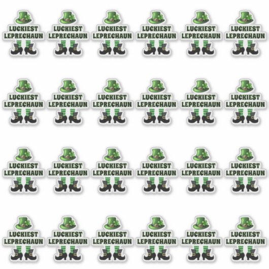 Luckkiest Leprechaun St. Patrick's Day シール (正面)