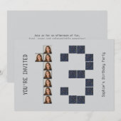 Luckyの13回目のPixel Power誕生日パーティー招待状 招待状 (正面/裏面)