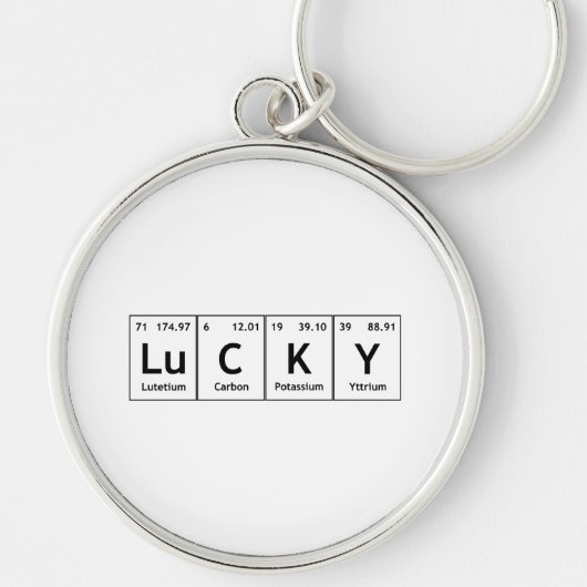 LuCKY周期表要素ワード化学シンボル キーホルダー (正面)