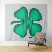 Lucky 4 Leaf Irish Clover gray tapestry タペストリー (インサイチュ(横))