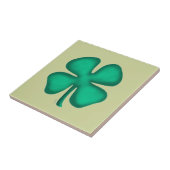Lucky 4 Leaf Irish Clover light green small tile タイル (側面)