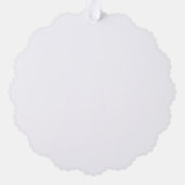 Lucky 4 Leaf Irish Clover scalloped paper ornament オーナメントカード (裏面)