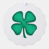 Lucky 4 Leaf Irish Clover scalloped paper ornament オーナメントカード (正面)