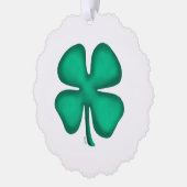 Lucky 4 Leaf Irish Clover scalloped paper ornament オーナメントカード (左)