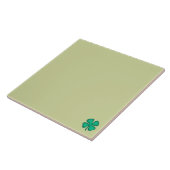 Lucky 4 Leaf Irish Clover tiny lt green large tile タイル (側面)