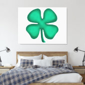 Lucky 4 Leaf Irish Clover white canvas print キャンバスプリント (インサイチュ (寝室))