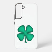 Lucky 4 Leaf Irish Clover white S22Plus phone case Samsung Galaxyケース (裏面)