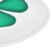 Lucky 4 Leaf Irish Clover wht glass cutting board カッティングボード (角)
