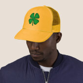 Lucky 4 Leaf Irish Clover yellow foam trucker hat キャップ (インサイチュ)