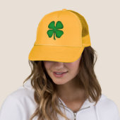 Lucky 4 Leaf Irish Clover yellow foam trucker hat キャップ (インサイチュ)