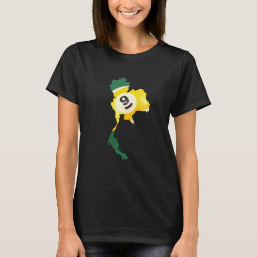 Lucky 9 ball in the shape of Thailand Tシャツ (正面)