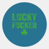 Lucky And Lucky Forer St Patricks Day  ラウンドシール (正面)