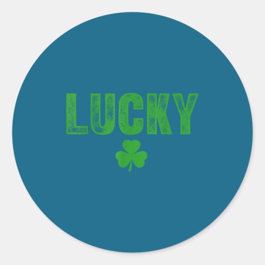 Lucky And Lucky Forer St Patricks Day  ラウンドシール (正面)