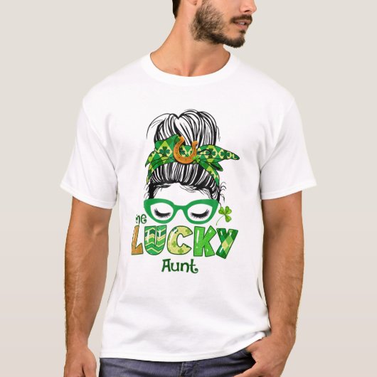 Lucky Aunt Messy Bun St Tシャツ (正面)
