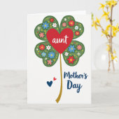Lucky Aunt Mothers Day Card カード (黄色い花)
