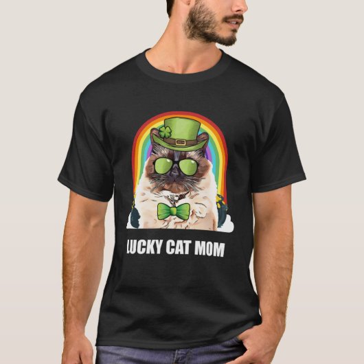 Lucky Balinese Javanese Cat Mom St Patricks Day Tシャツ (正面)