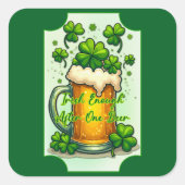Lucky Beer St Patrick’s Day Shirt – Autocolante スクエアシール (正面)