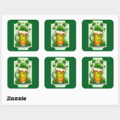 Lucky Beer St Patrick’s Day Shirt – Autocolante スクエアシール (シート)