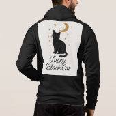 Lucky Black Cat Hoodie | Mystical Moon & Stars Des パーカ (裏面)