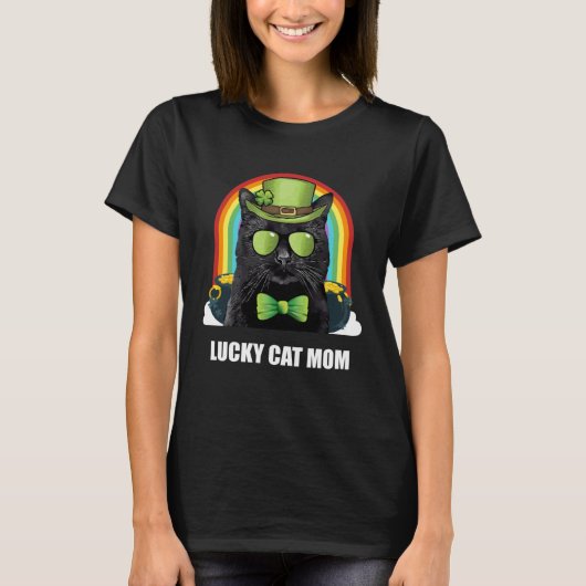 Lucky Bombay Cat Mom St Patricks Day Tシャツ (正面)