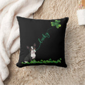Lucky Boston Terrier Dog Shamrock St Patrick day T クッション (ブランケット)