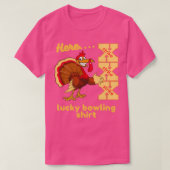 Lucky Bowling Here Turkey Strike T Tシャツ (デザイン正面)