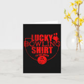 Lucky Bowling Shirt Do Not Wash Funny Quote For Bo カード (黄色い花)