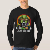 Lucky Boxer Dog Dad St Patricks Day Tシャツ (正面)
