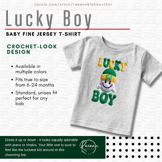 Lucky Boy Crochet-Look Baby Fine Jersey T-Shirt ベビーTシャツ
