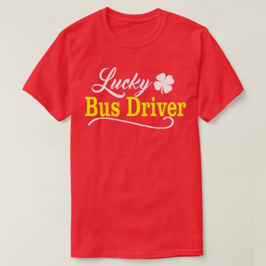 Lucky BUS DRIVER St Patricks Day Holiday Fun Schoo Tシャツ (デザイン正面)