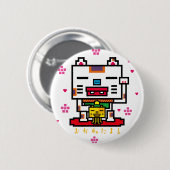 Lucky Cat 缶バッジ (正面&裏面)