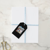 Lucky Cat Art – Maneki Neko with Gold Coin ギフトタグ (より糸付き)