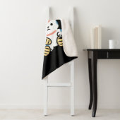 Lucky Cat Art – Maneki Neko with Gold Coin シェルパブランケット (インサイチュ)